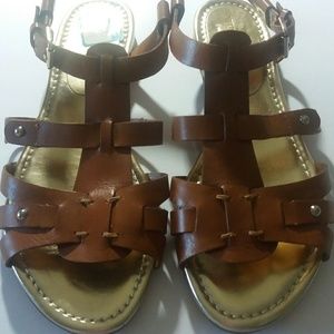 Audrey Brooke Strappy Flat Sandals